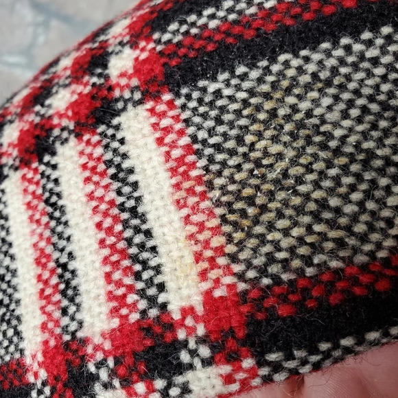 Vintage Men's Wool Blazer Red Black White Plaid 43 Regular Oversized - Picture 16 of 16